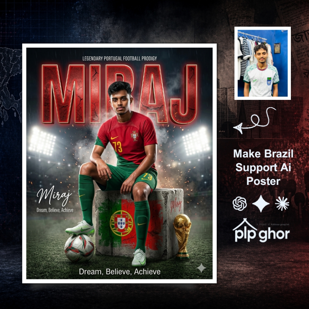 Portugal Fans AI Prompts | CR7, Jersey & World Cup Posters - PLP Ghor AI