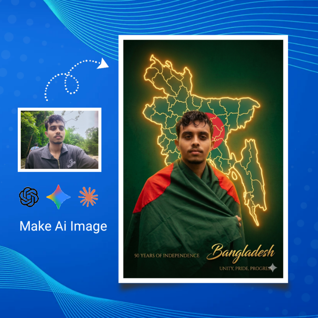 50 Years of Golden Jubilee: A Cinematic AI Portrait of Bangladeshi Pride - PLP Ghor AI