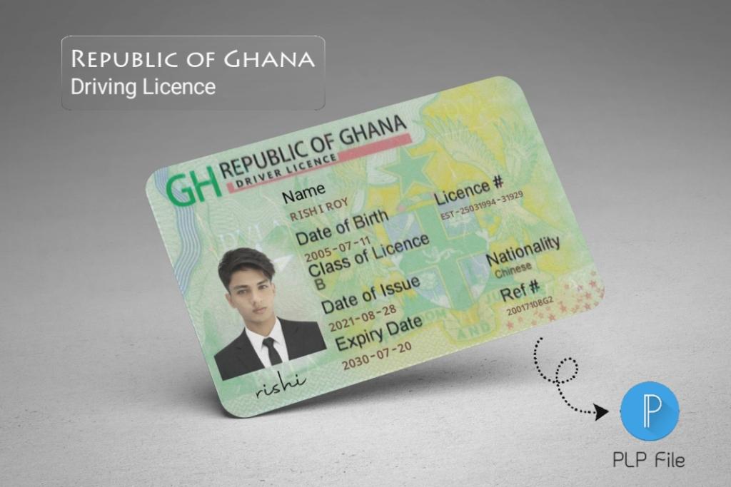 Ghana Driving Licence PLP File Free Download | Ghana Driving License PixelLab Template - PLP Ghor