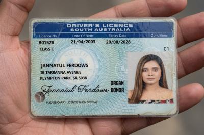 South Australia Driver's Licence PLP Design By Sohanur Islam Sujon