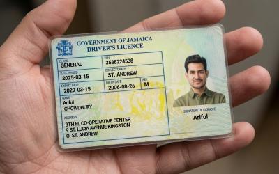 Jamaica Driving License plp file fb Design By Md Apple Mahmud