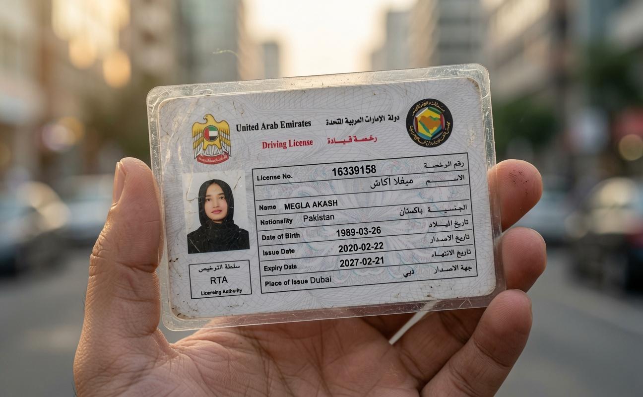 Dubai Driving Licence V2 For Facebook Suspand Back. Plp - PLP Ghor