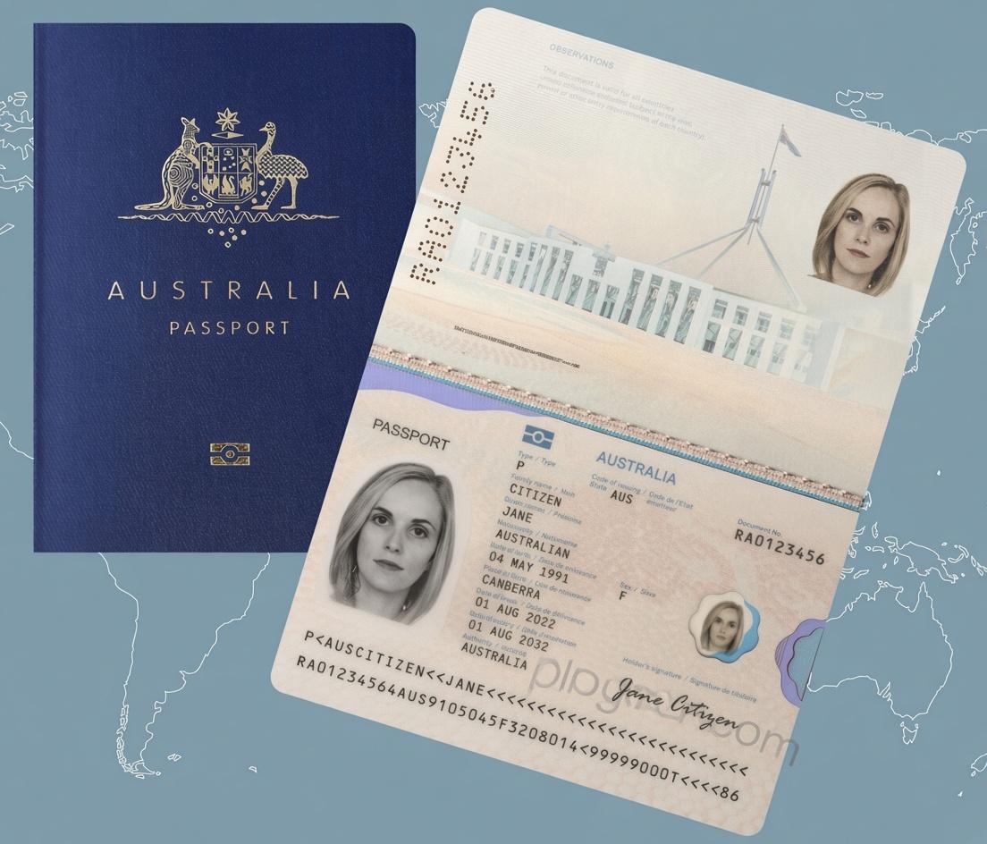 Austrilian Passport [PSD] NEW - PLP Ghor
