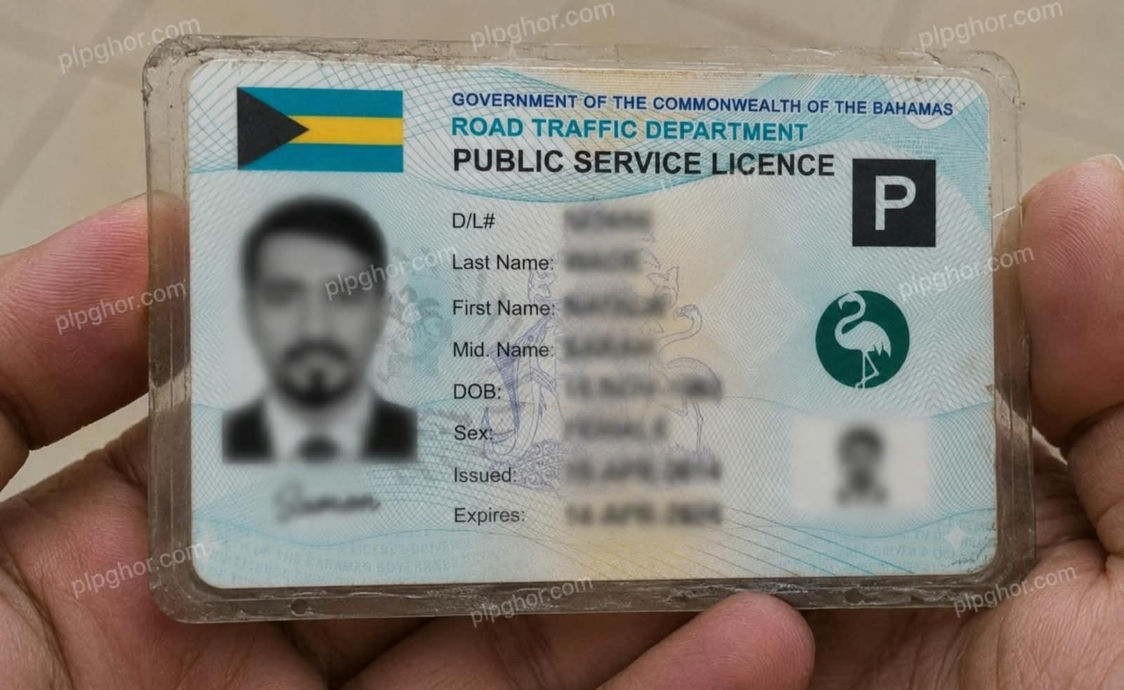 BAHAMAS DRIVING LICENCE CARD NEW - PLP Ghor